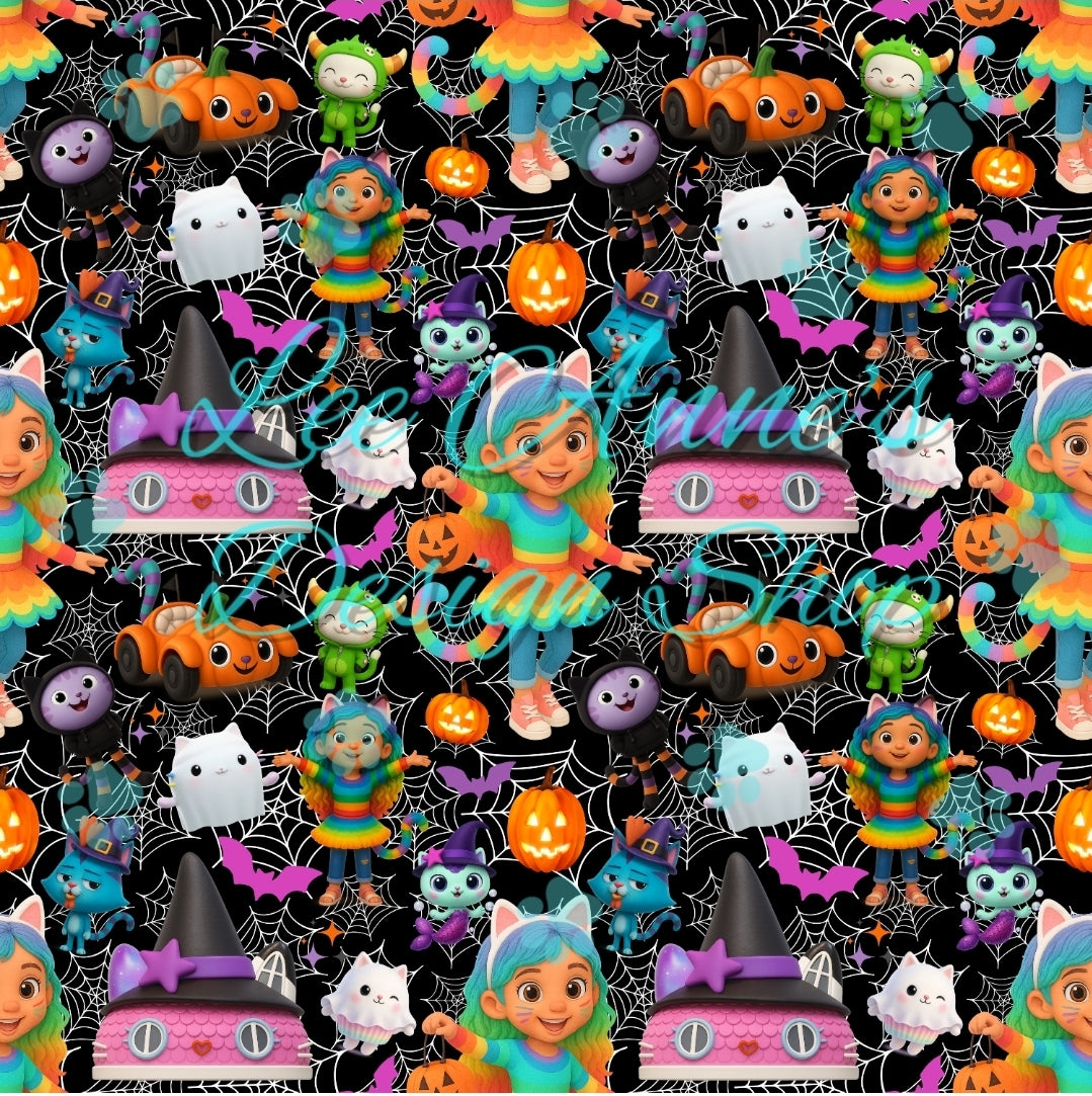 Dollhouse Halloween Seamless