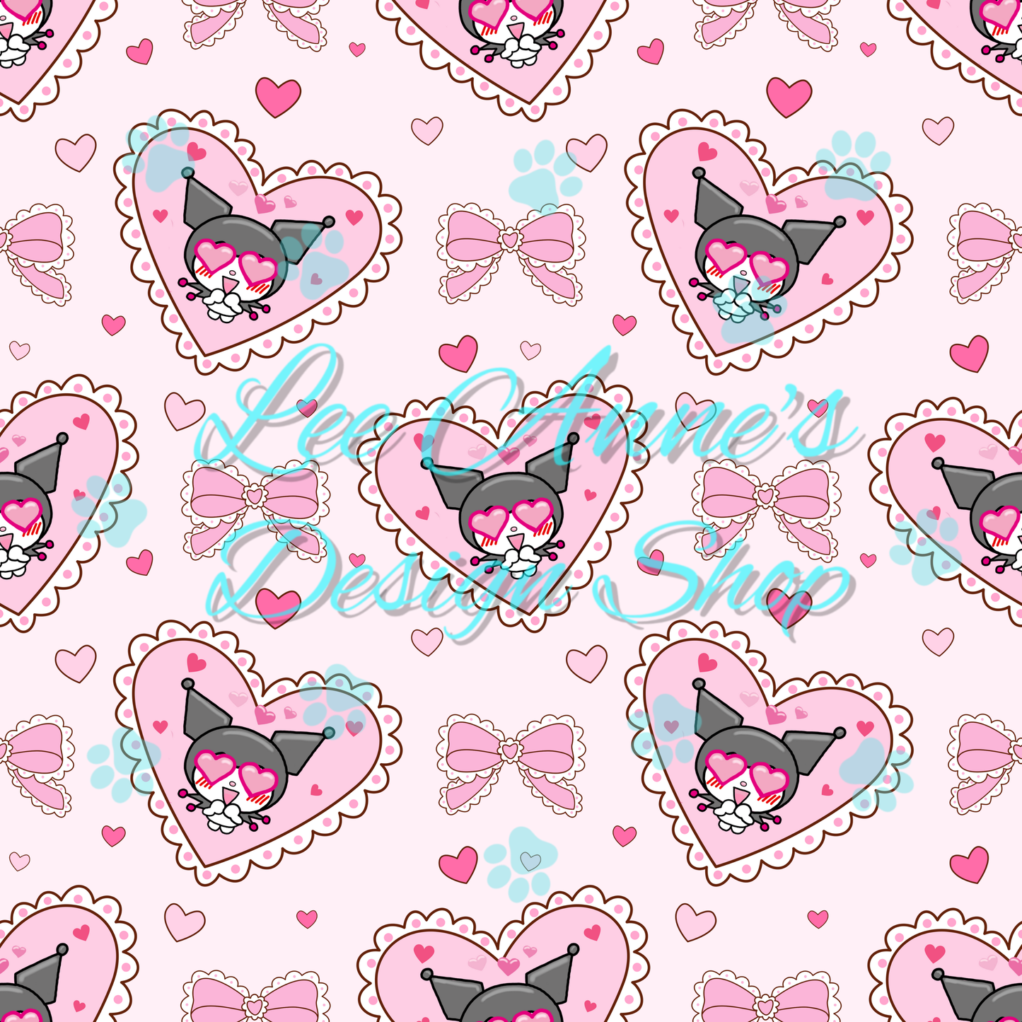Kitty Friends Valentines Seamless