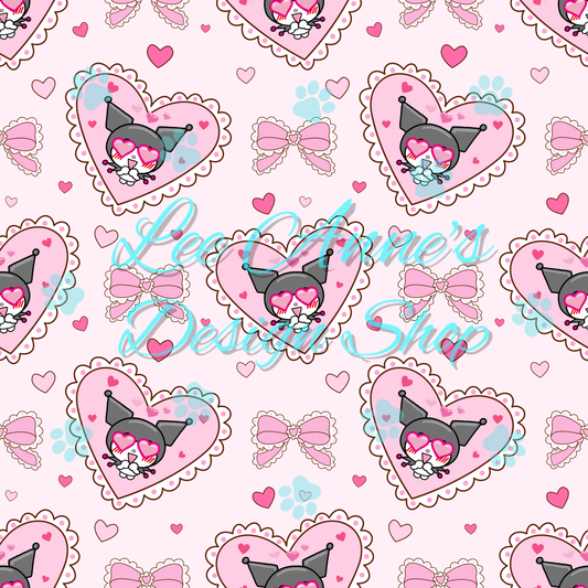 Kitty Friends Valentines Seamless