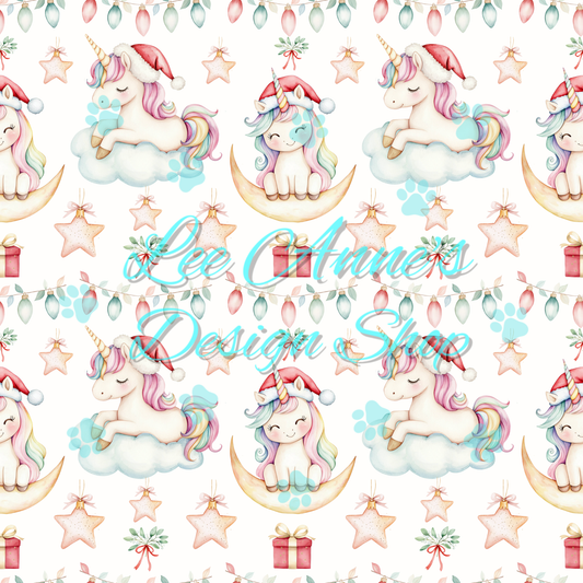 Christmas Unicorn Seamless