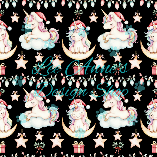 Christmas Unicorn Seamless