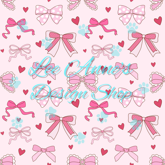 Valentines Bows Seamless