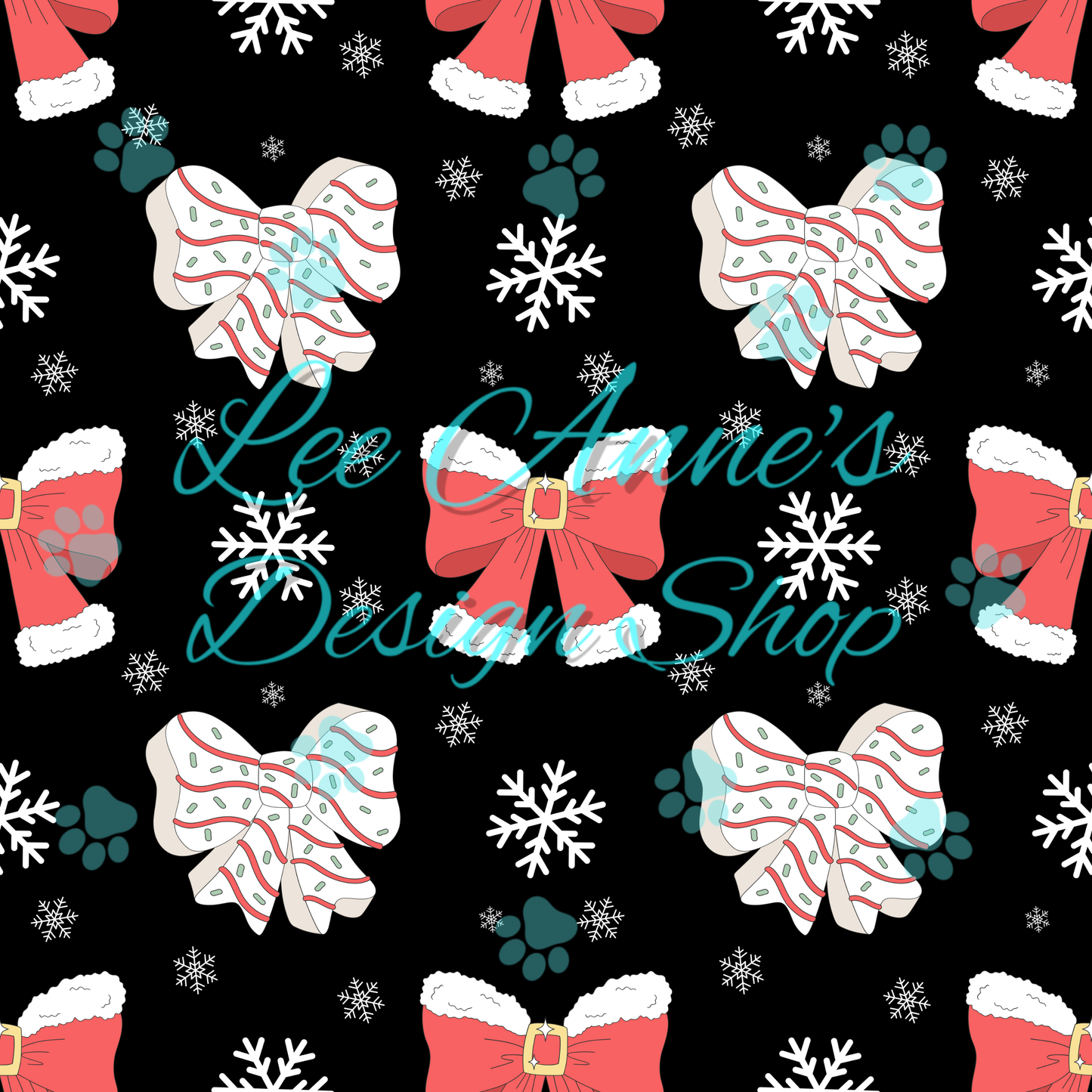 Christmas bow Seamless