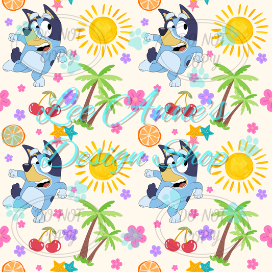 Heeler Summer Seamless