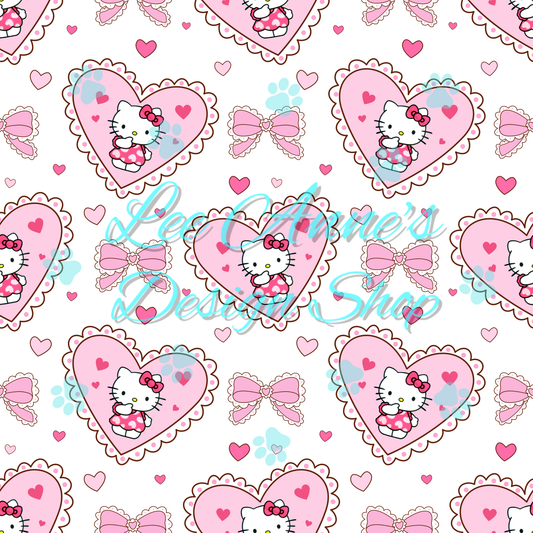 Kitty Valentines Seamless