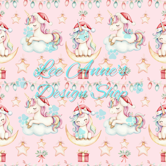 Christmas Unicorn Seamless