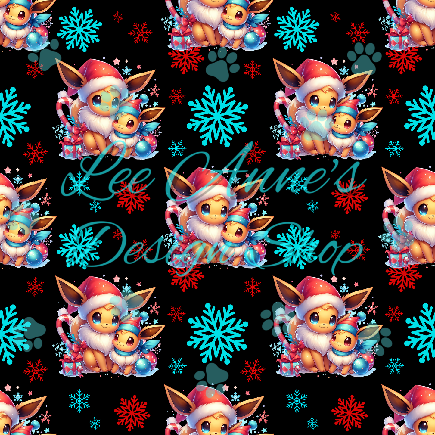 Poke Christmas Seamless