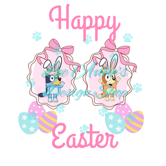 Blue Dog Easter Sublimation