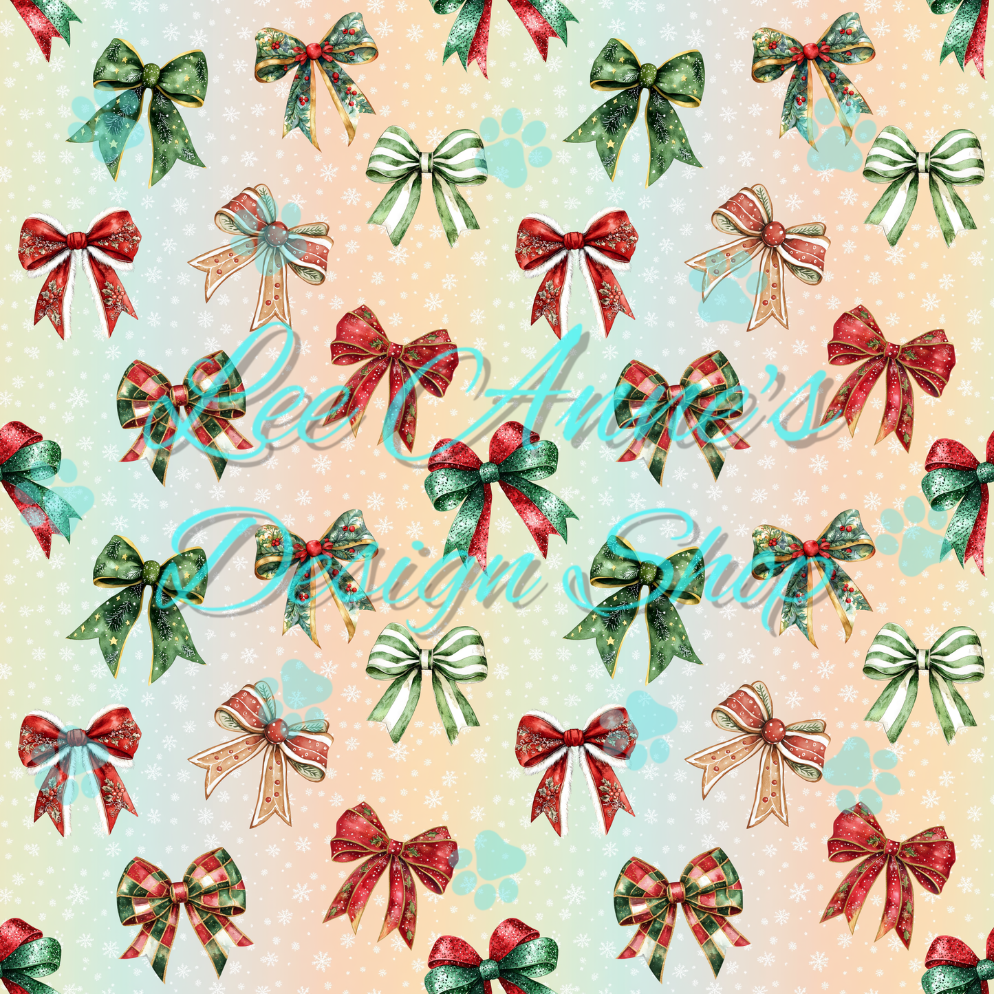 Christmas bow Seamless