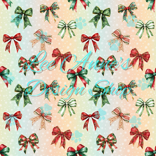 Christmas bow Seamless