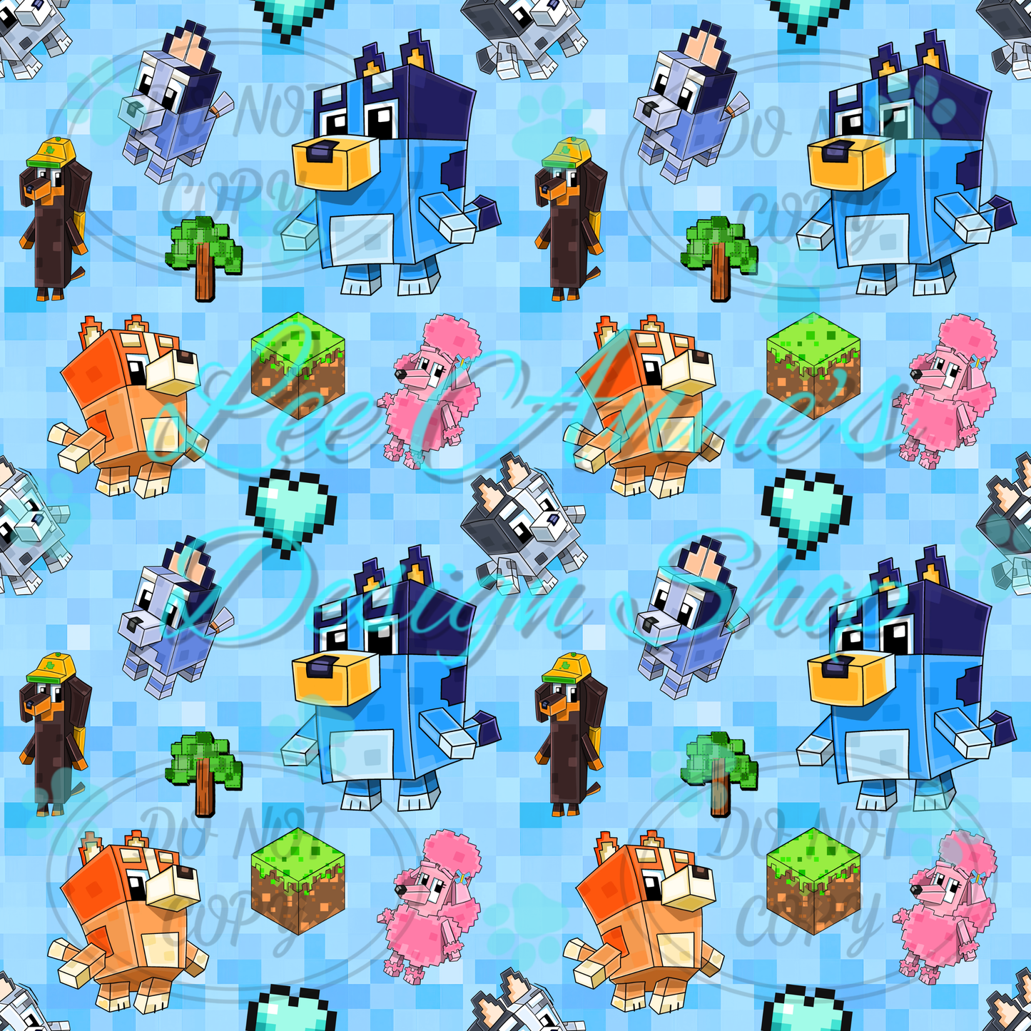 Heeler Gamer Mashup Seamless