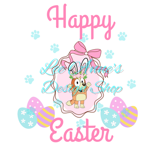 Blue Dog Easter Sublimation