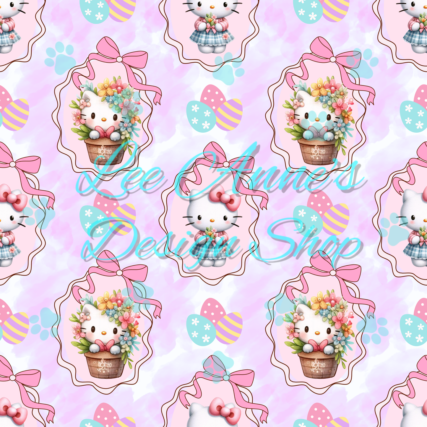 Easter Kitty Seamless