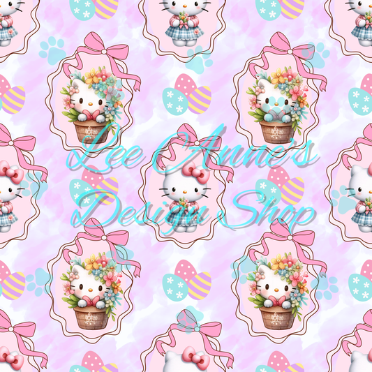 Easter Kitty Seamless