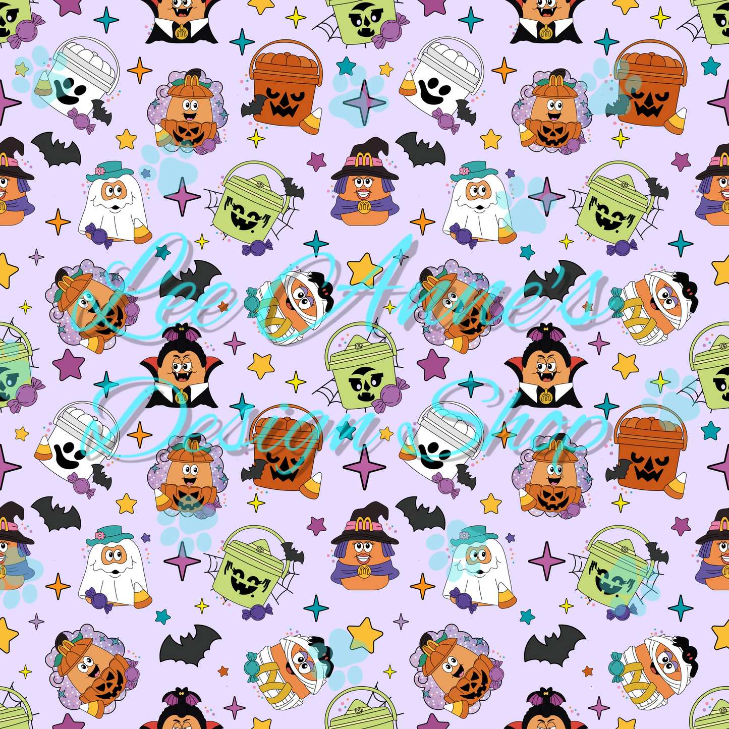 Halloween Buckets Seamless