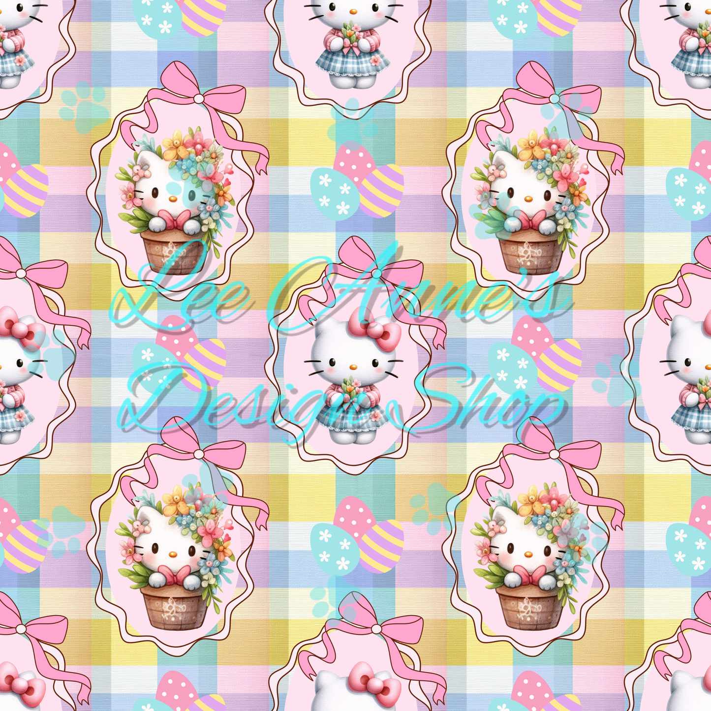 Easter Kitty Seamless