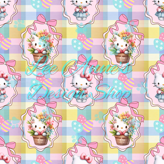 Easter Kitty Seamless