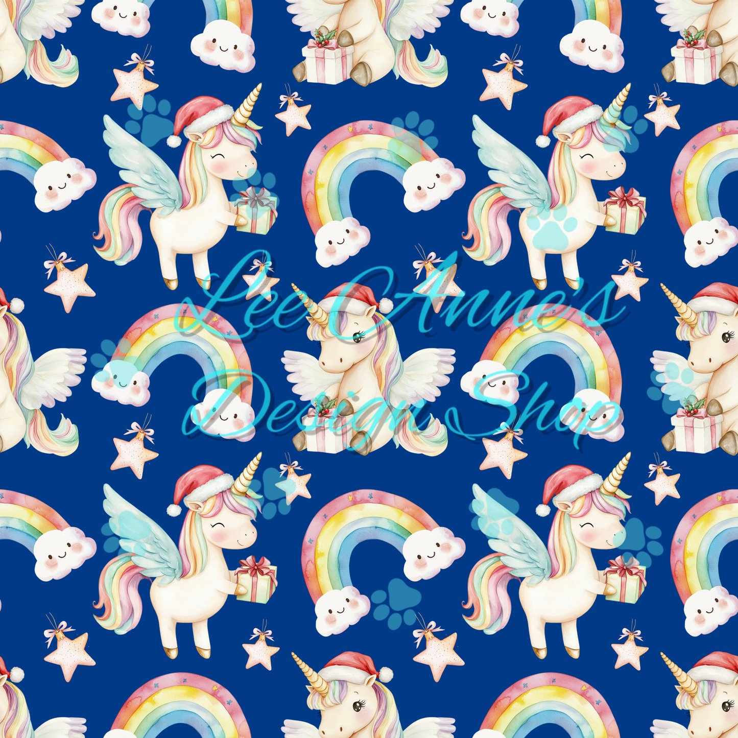 Christmas Unicorn Seamless