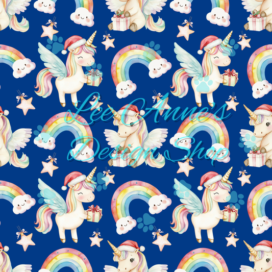 Christmas Unicorn Seamless