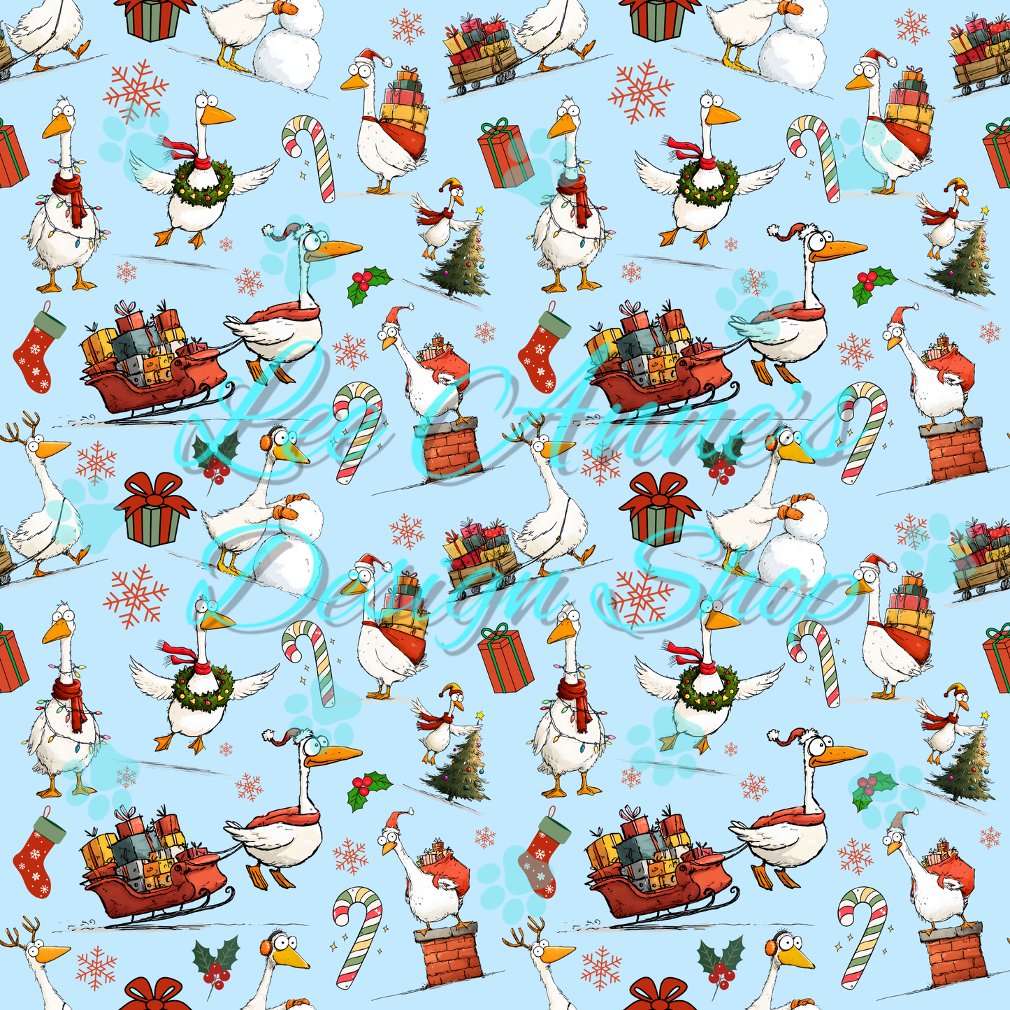Christmas Goose Seamless