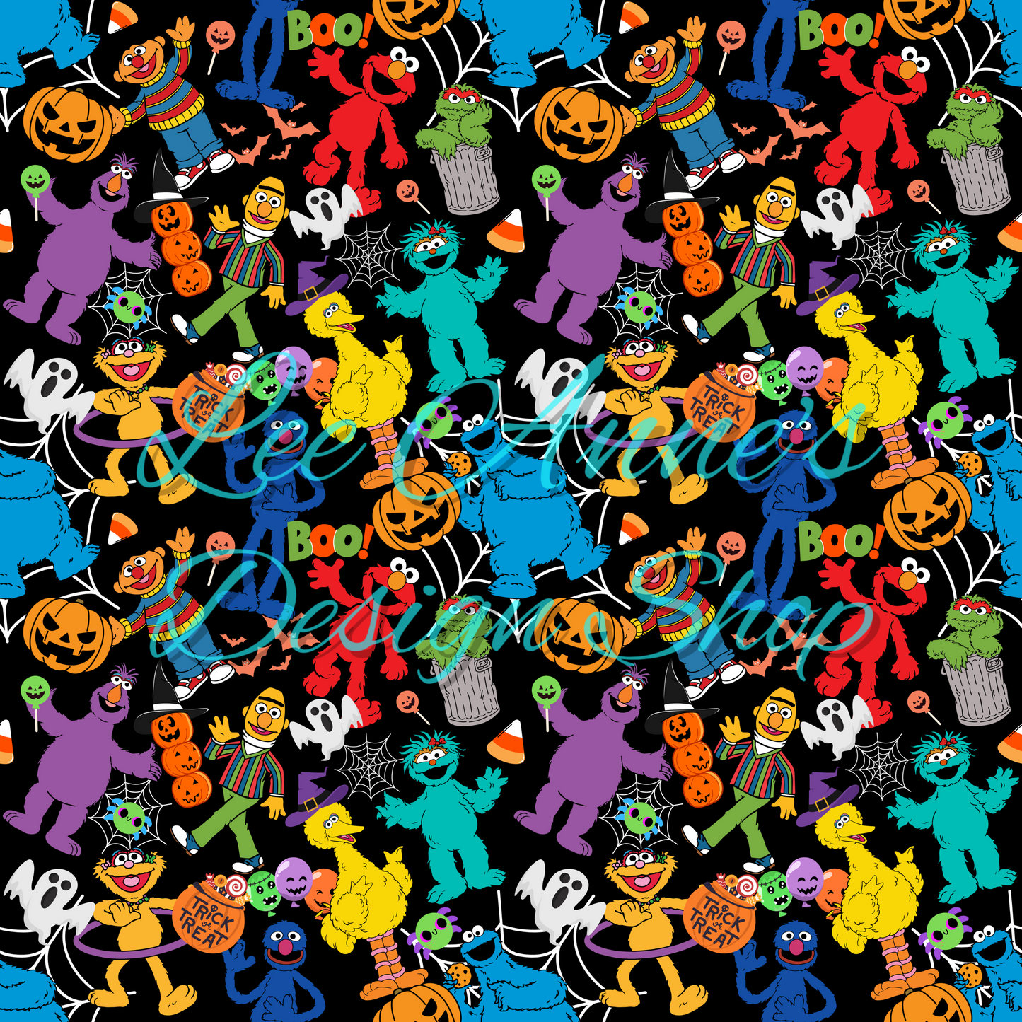 Puppets Halloween Seamless