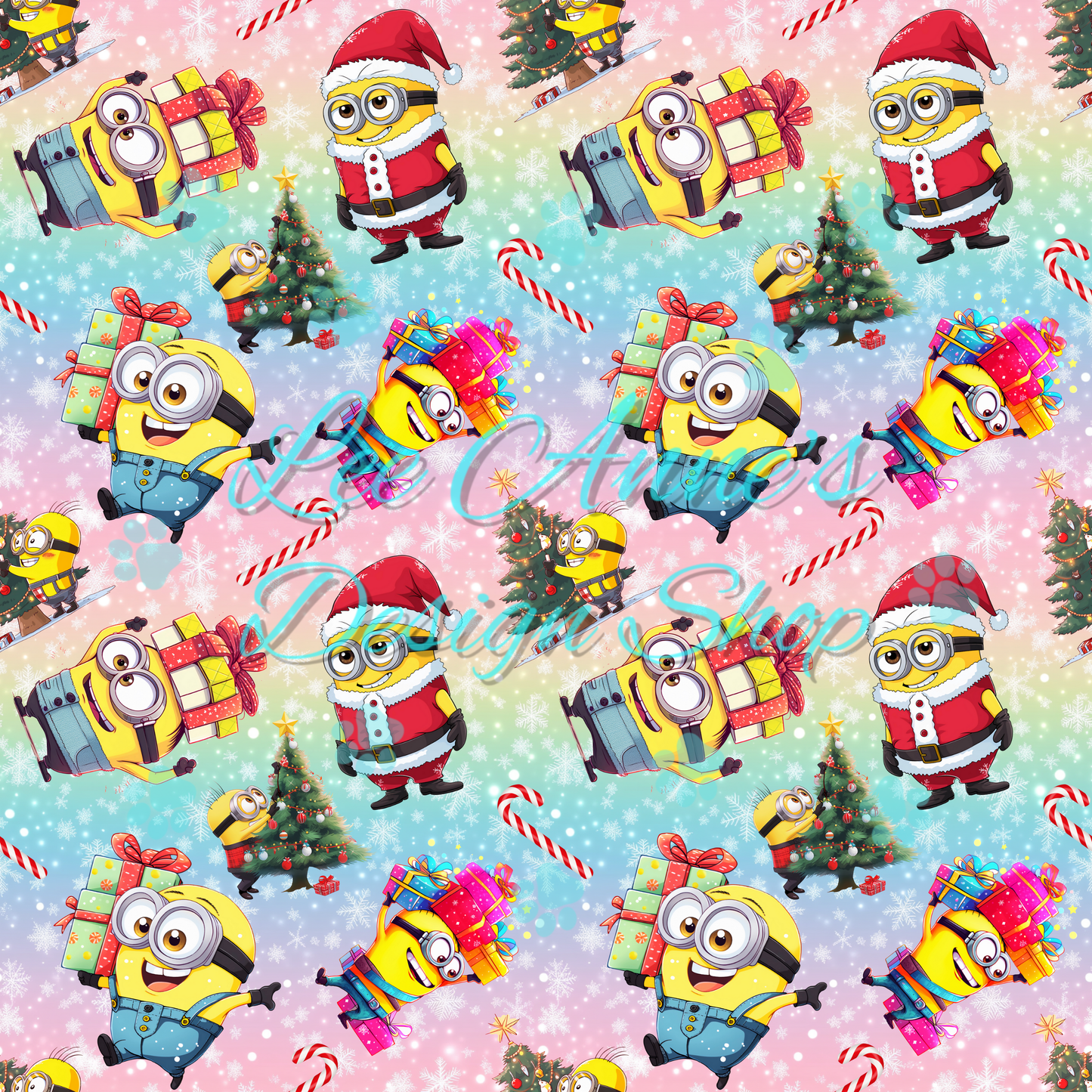 Christmas Yellow guys Seamless