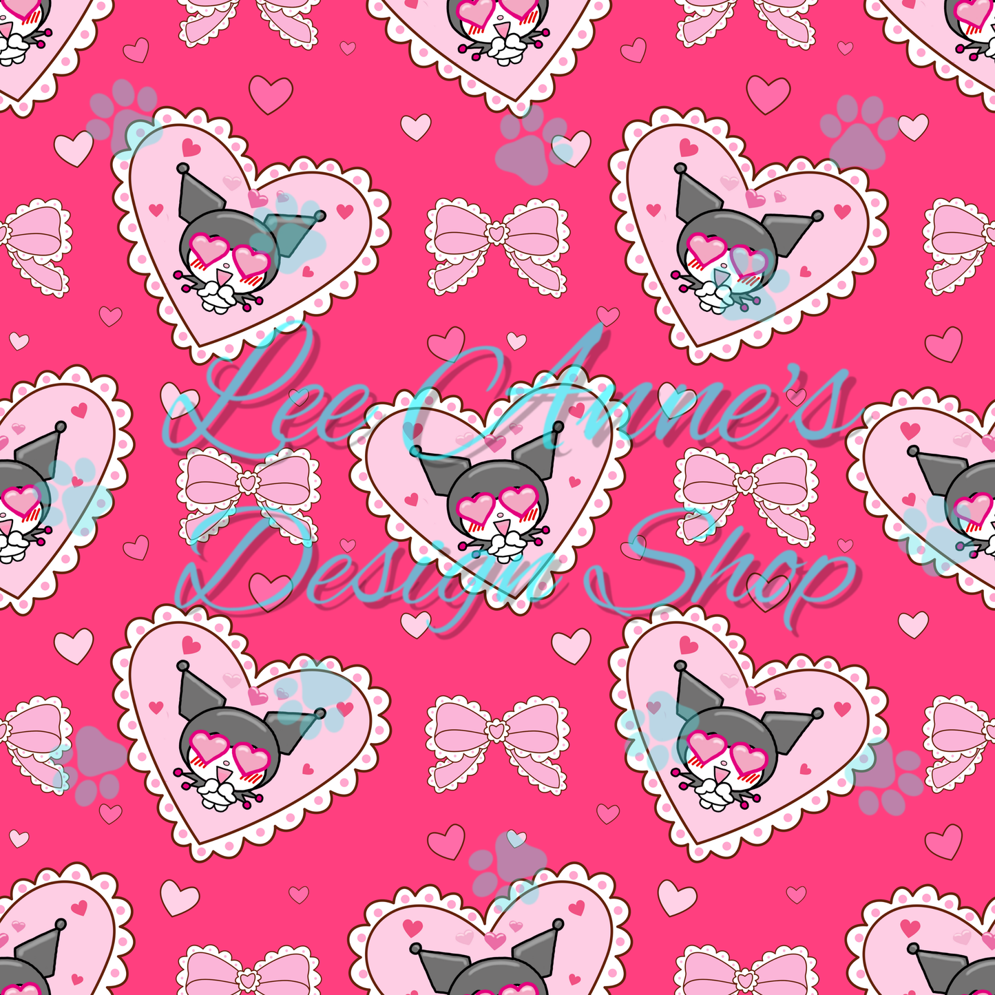 Kitty Friends Valentines Seamless