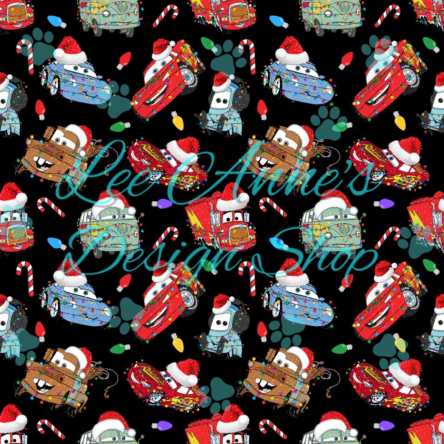 Cars Christmas Seamless