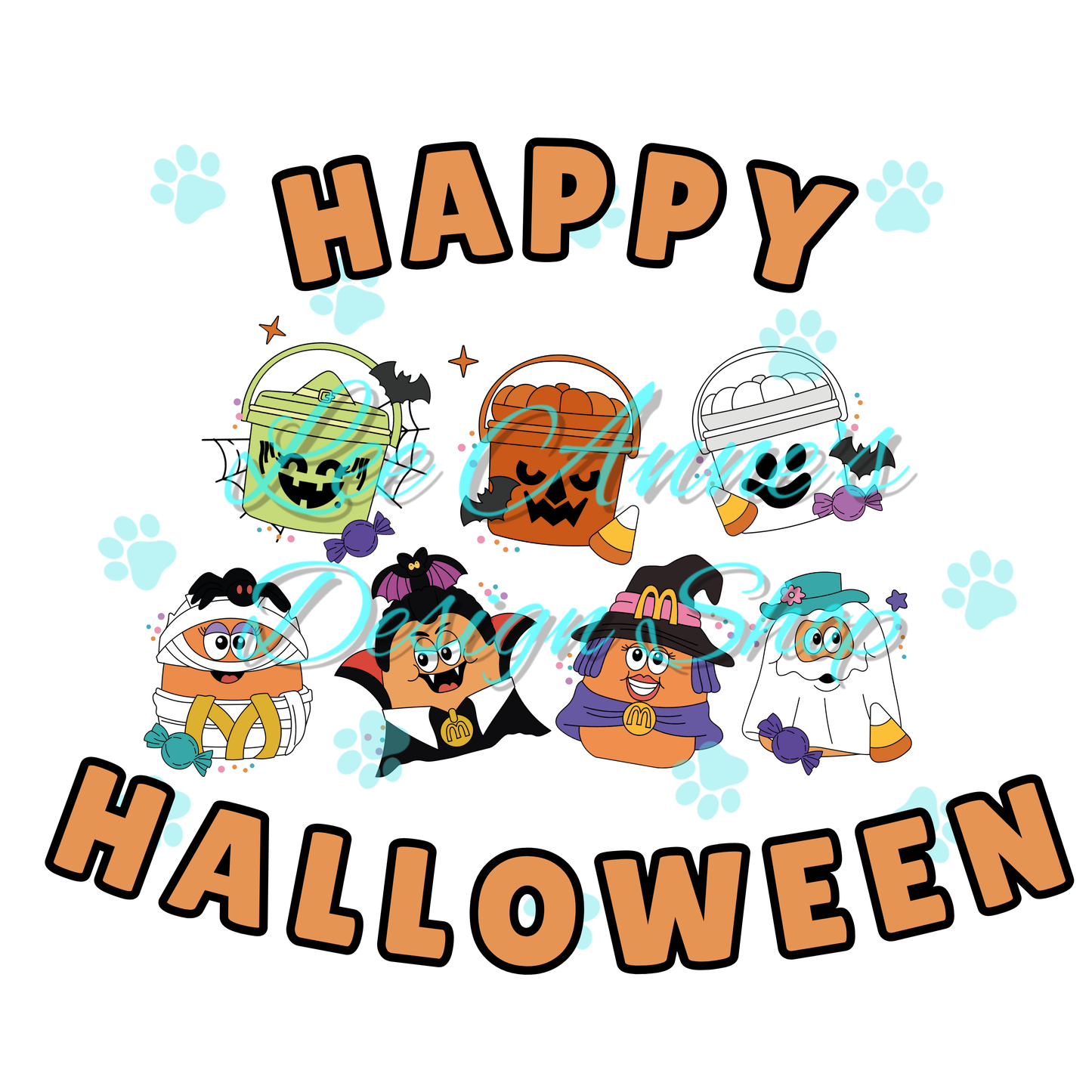 Halloween Buckets Sublimation