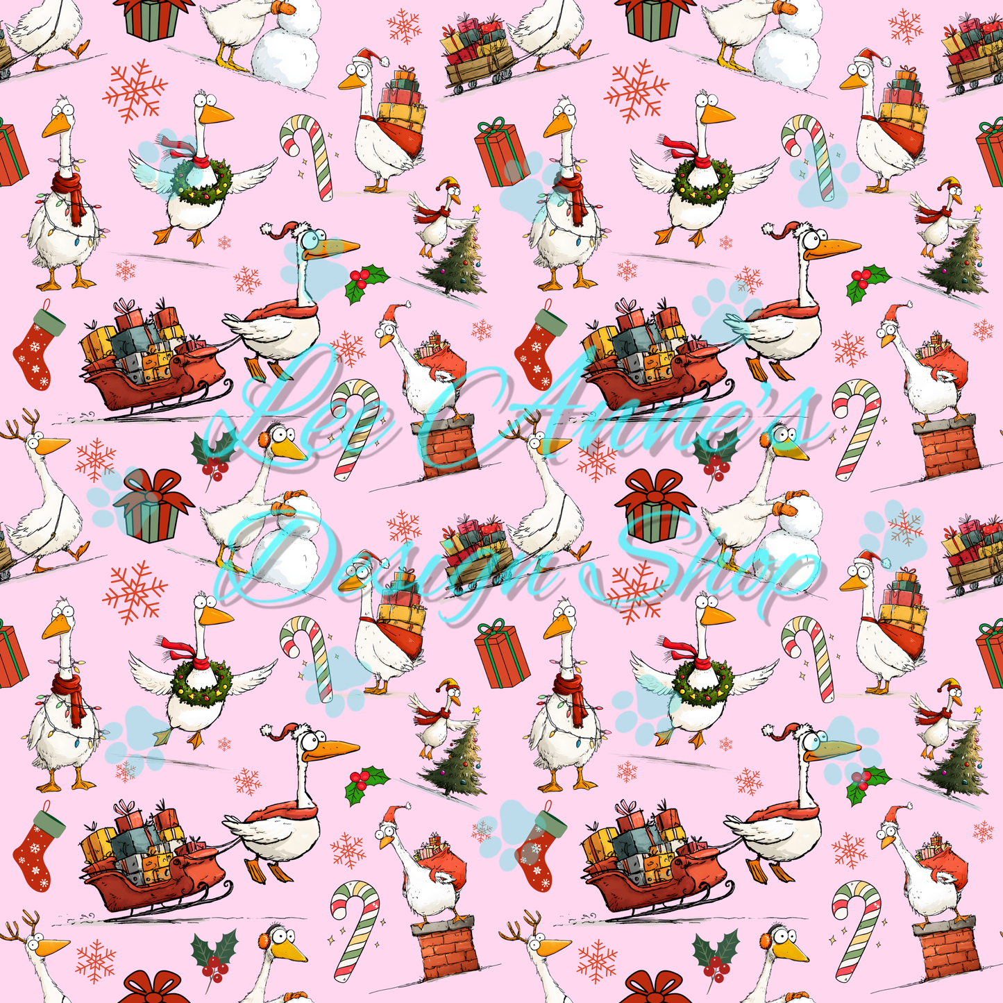Christmas Goose Seamless
