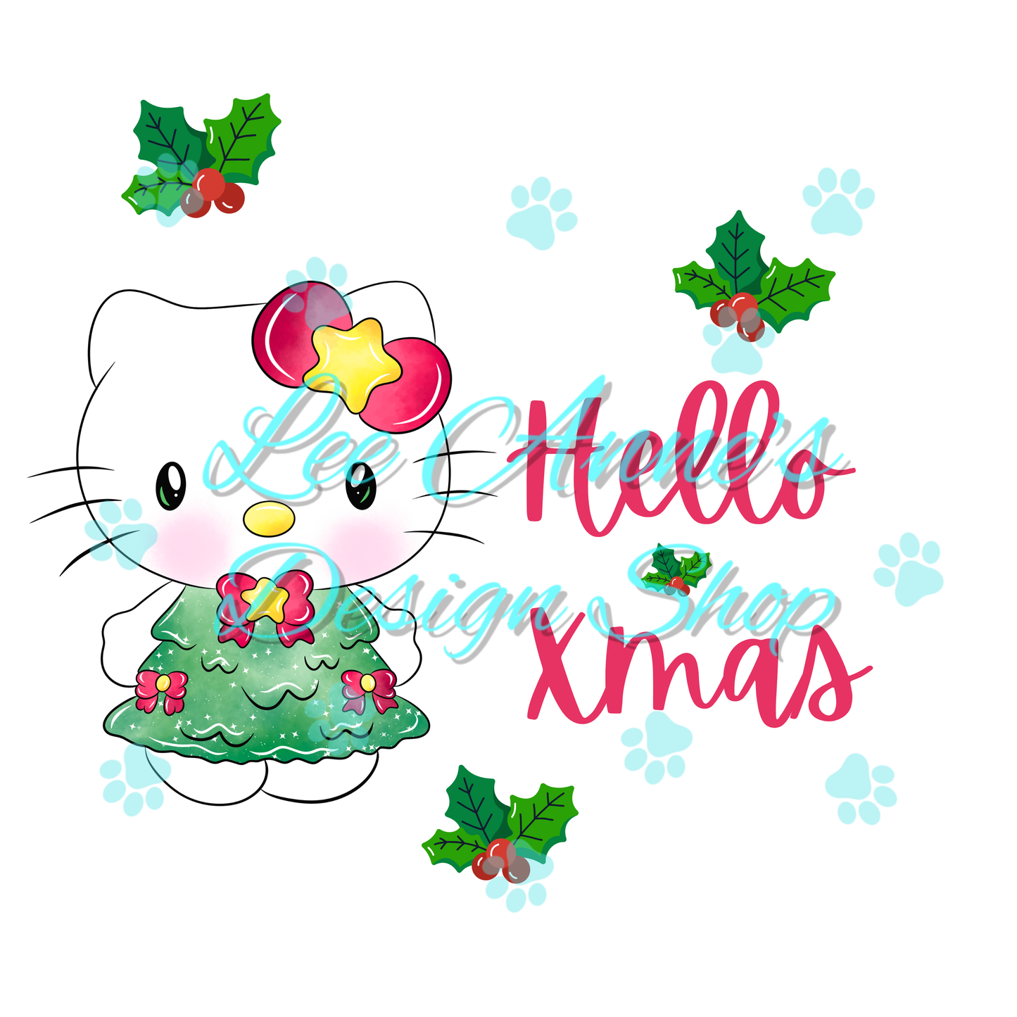 Christmas Kitty Sublimation