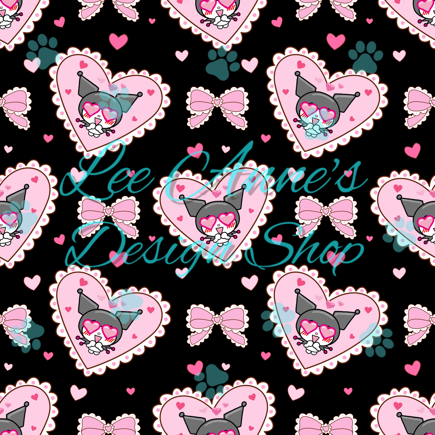 Kitty Friends Valentines Seamless