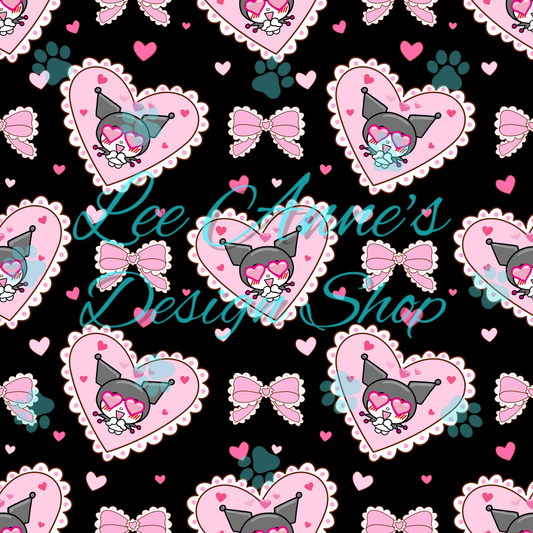 Kitty Friends Valentines Seamless