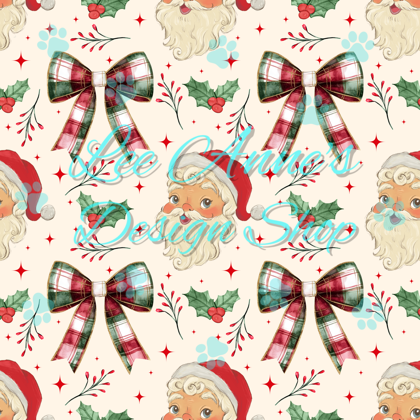 Vintage Santa Christmas Seamless