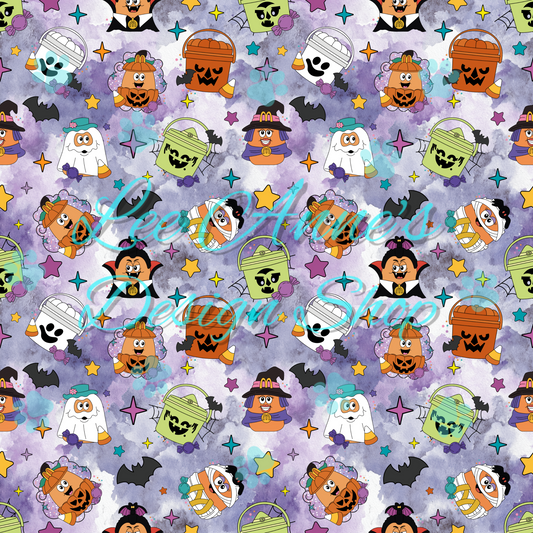 Halloween Buckets Seamless