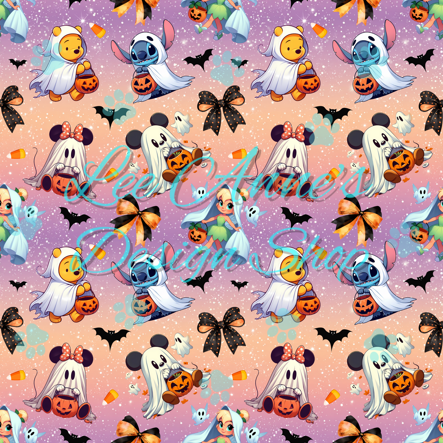 Character mashup Halloween Seamless