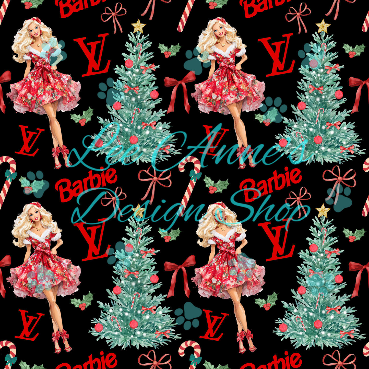 Christmas Doll Boujee Seamless
