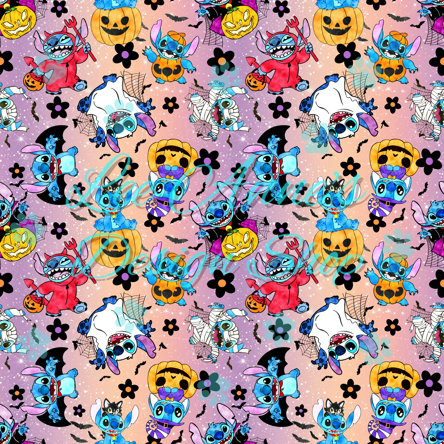 Stitch Halloween Seamless