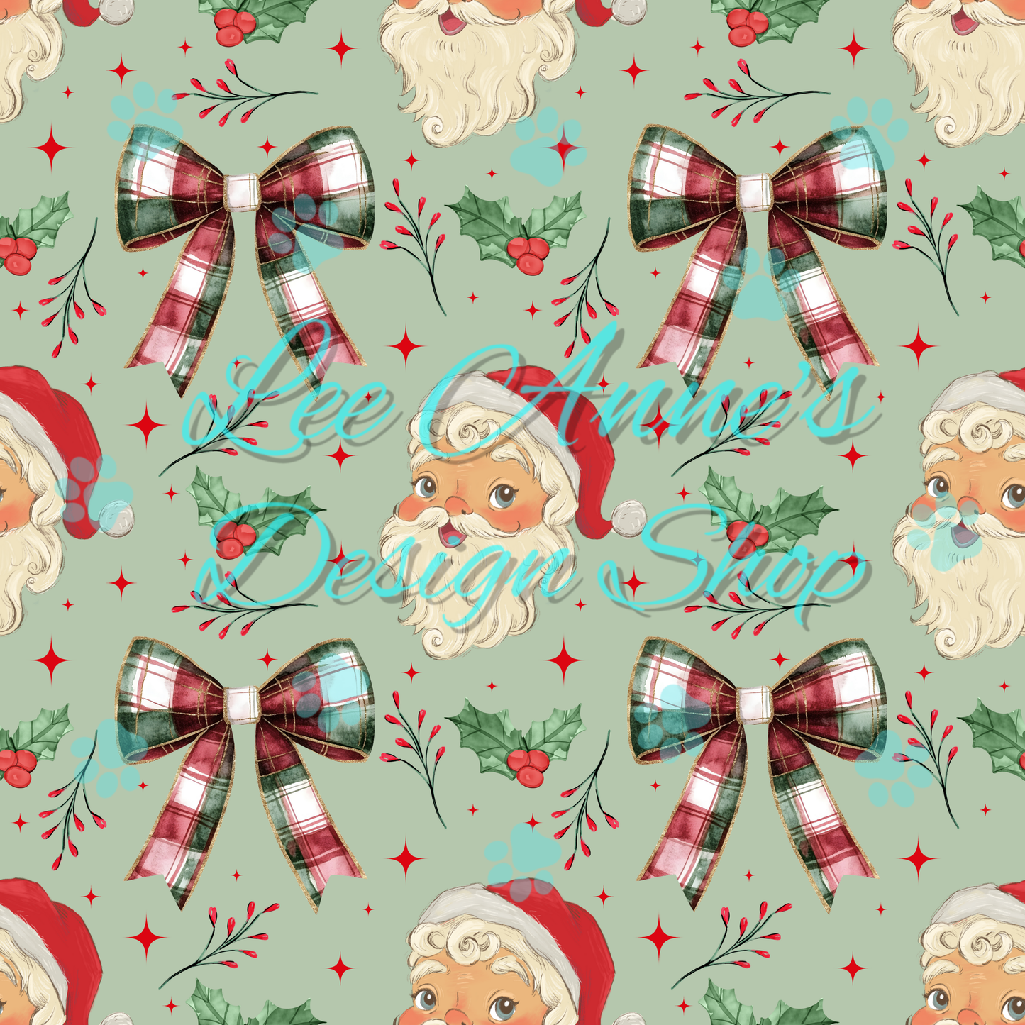 Vintage Santa Christmas Seamless