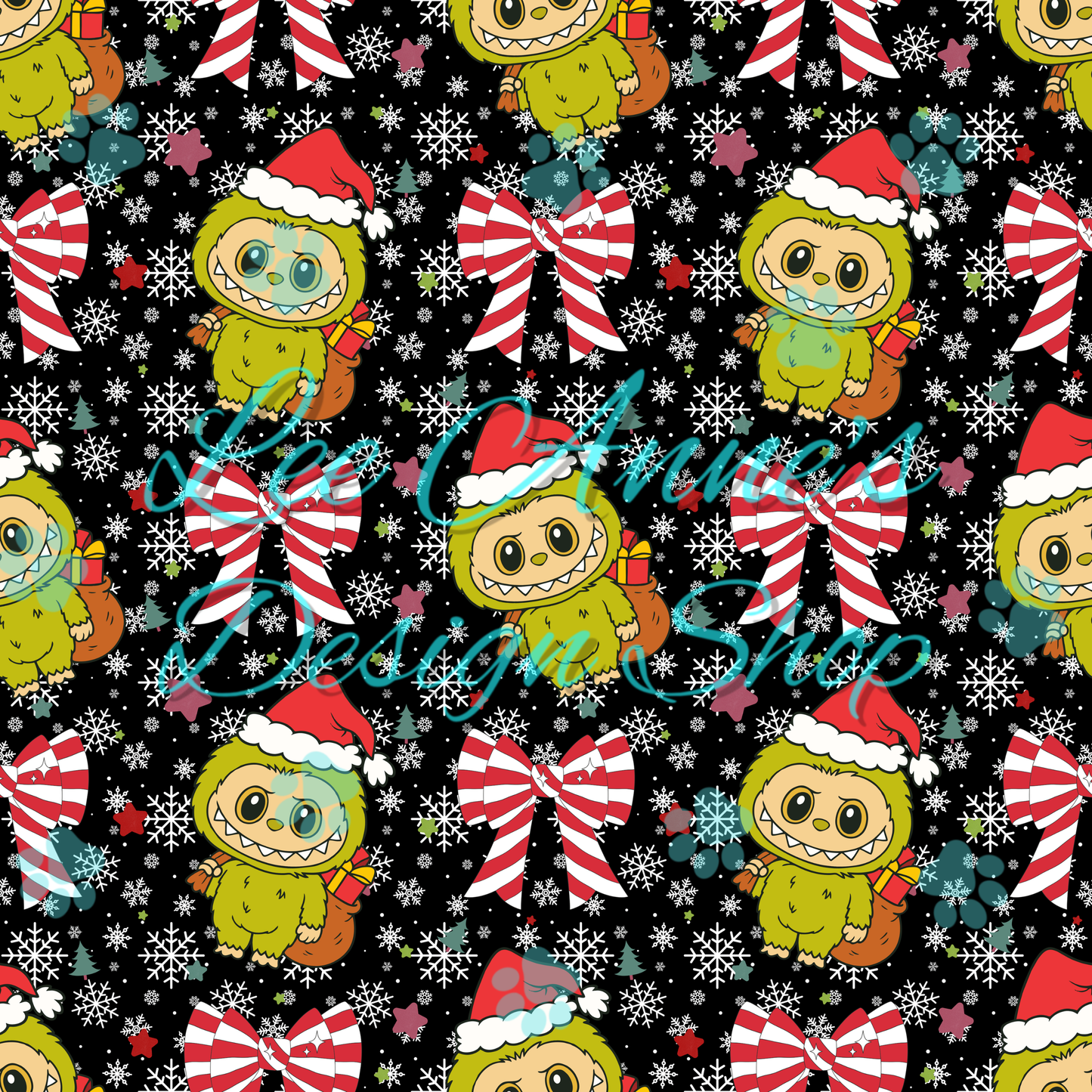 Christmas Monster Seamless