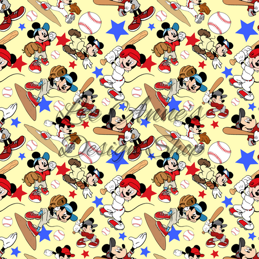 Mouse Baseball Seamless