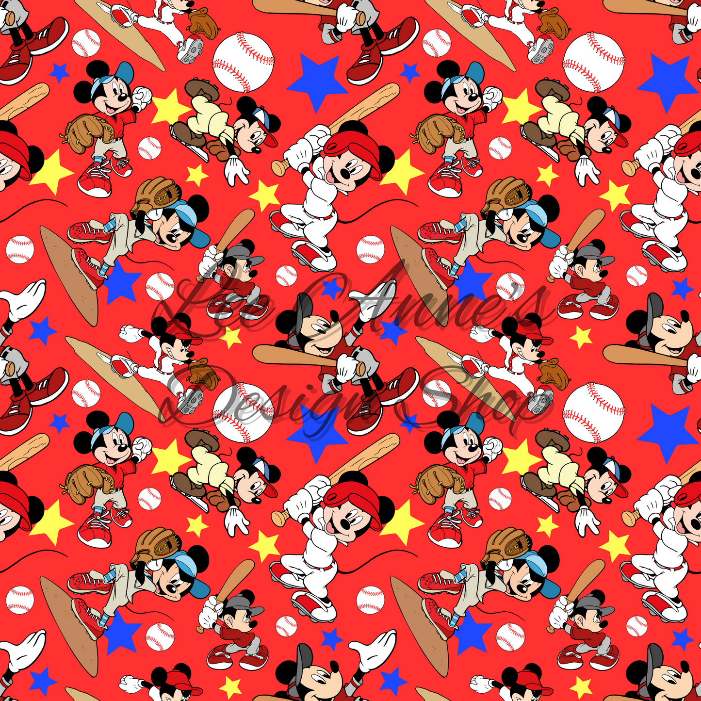 Mouse Baseball Seamless