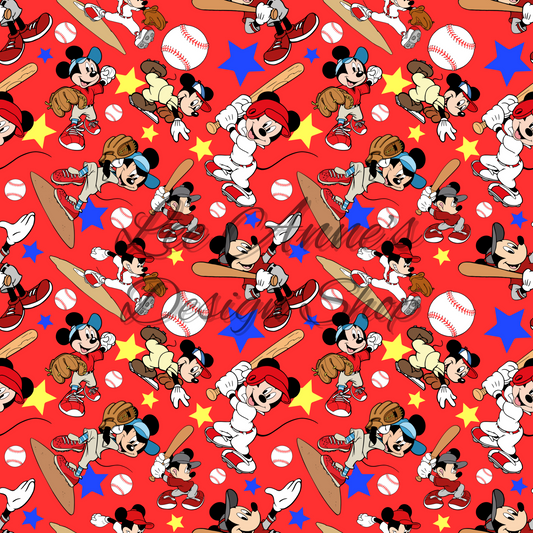 Mouse Baseball Seamless
