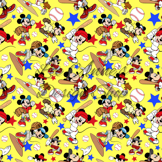 Mouse Baseball Seamless