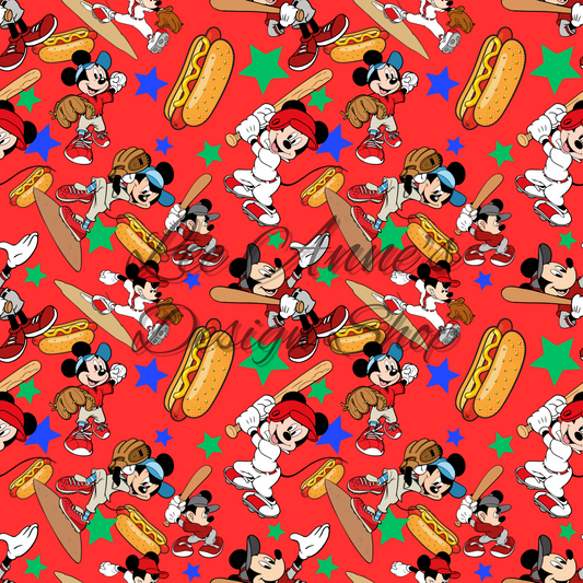 Mouse Baseball Seamless