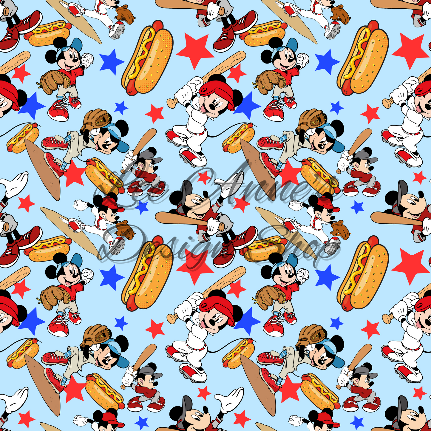Mouse Baseball Seamless