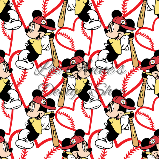 Mouse Baseball Seamless