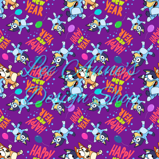 Blue Dog Seamless