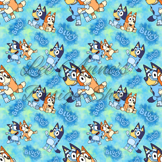 Blue Dog Seamless