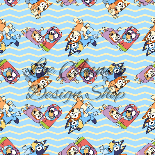 Blue Dog Seamless